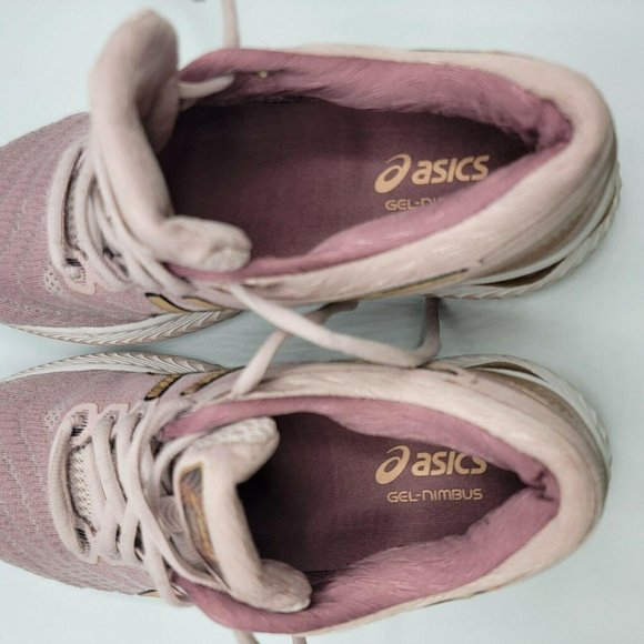 Asics Womens Gel Nimbus 22 1012A587 Rose Gold Lace - Picture 8 of 11